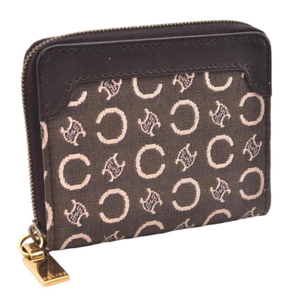 NEW Celine Signature Macadam Blason Canvas Leather Wallet (CEXX092)